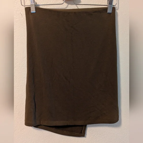 VINCE Mini Skirt Olive Green - Picture 6 of 9